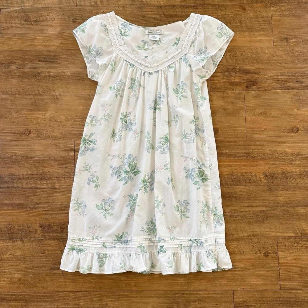 Floral Kids Pajamas - Cream and Green